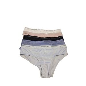 Aeropostale Womens Panty Multipack 5 Pack Assorted Colors Stripes Size Medium